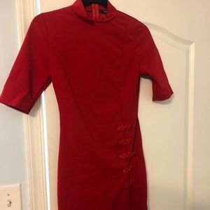 🦋(2/$15) Red Collared Dress